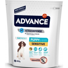 Advance Dog Puppy Sensitive Salmon and Rice ЛОСОСЬ корм для щенков всех пород 0,8 кг (500933)
